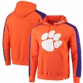 Men's Clemson Tigers Fanatics Branded Iconic Colorblocked Fleece Pullover Hoodie Orange,baseball caps,new era cap wholesale,wholesale hats